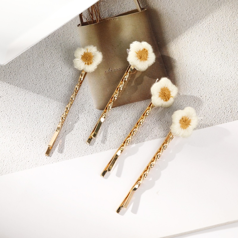 Set 4 Kẹp Tóc Hình Hoa Hướng Dương Dễ Thương