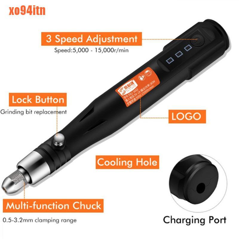 Bút điện tử nhỏ chữ T USB để khoan/ khắc chữ T đa năng cho máy mài