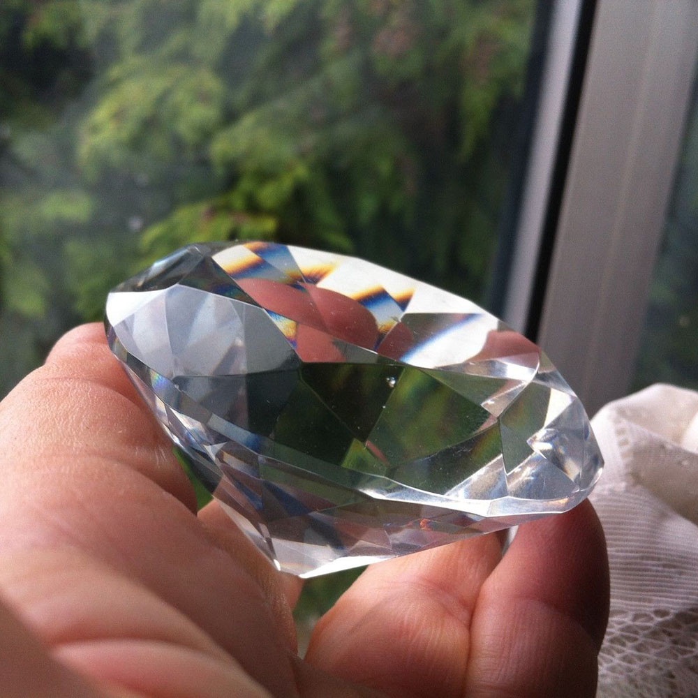 Viên kim cương giả trong suốt 40mm trang trí trong nhà chất lượng cao