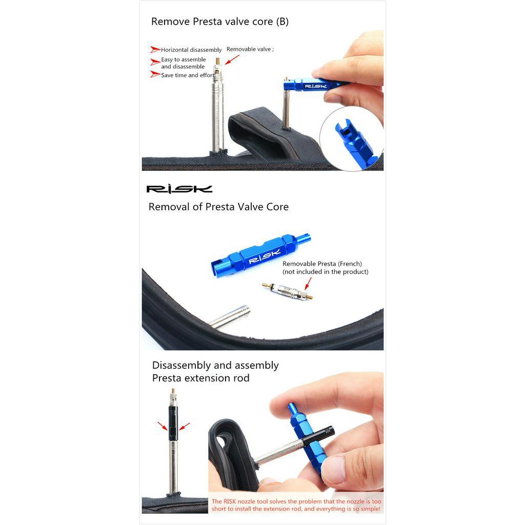 1 Dụng Cụ Tháo Lõi Van Xe Đạp Đa Năng