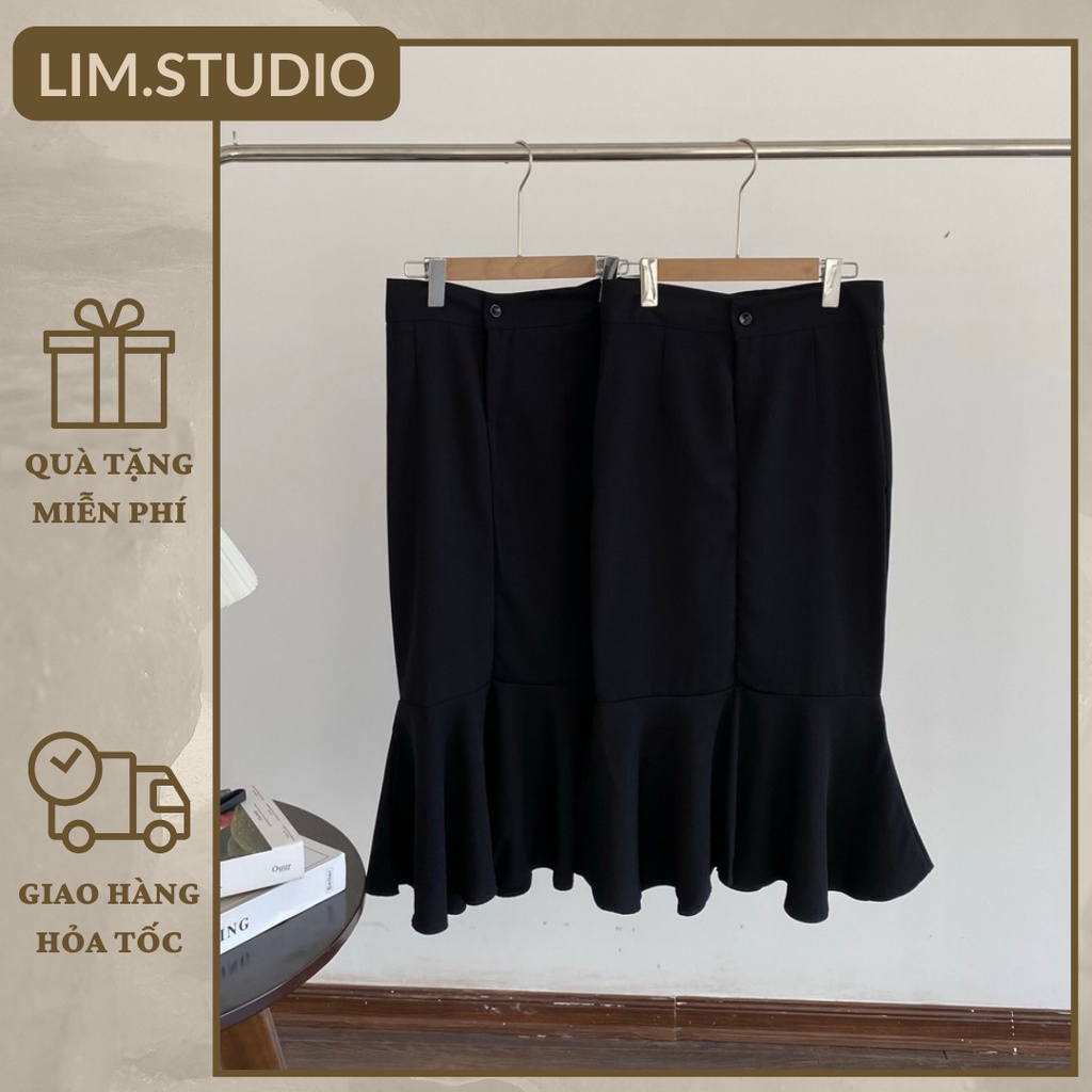 CHÂN VÁY ĐUÔI CÁ DÁNG DÀI QUA GỐI CÔNG SỞ | lim.studio