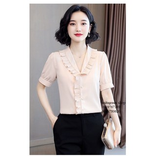 Nh780620-sơ mi nữ kiểu tay ngắn