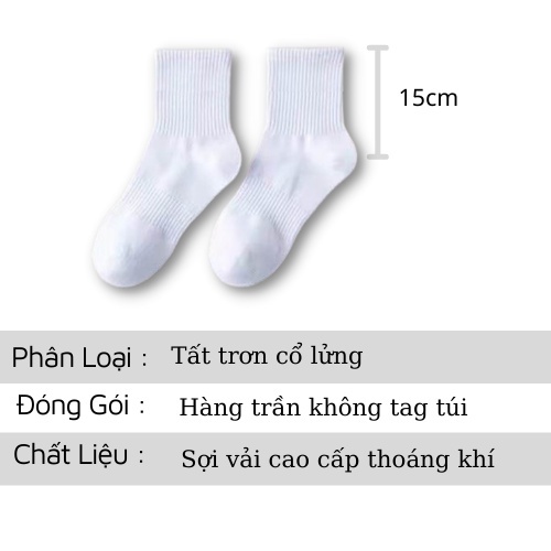 Tất vớ nam nữ chất liệu vải Hàn co giãn bốn chiều, kiểu dáng trơn phong cách hiện đại