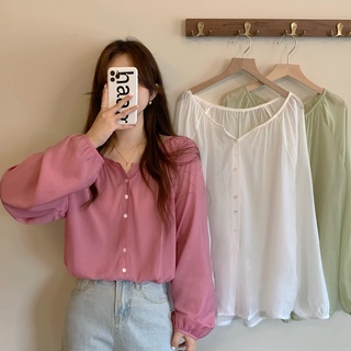 Áo Sơ Mi Tay Phồng Dài Chống Nắng Thời Trang Thanh Lịch 50986