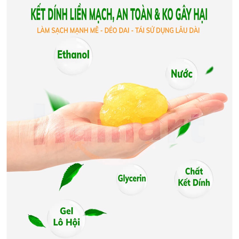 Gel Slime Vệ Sinh Đa Năng Bùn Gel Silicon Vệ Sinh Bàn Phím Lau Bụi Xe Ô Tô Tái Sử Dụng Lâu Dài