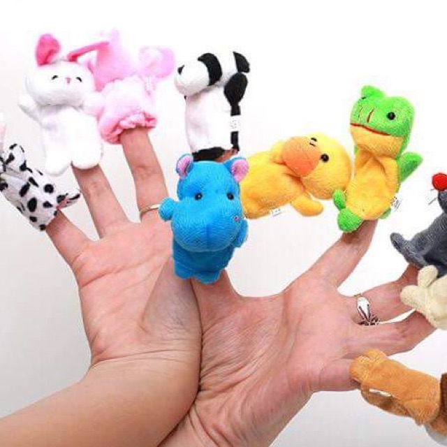 Kids_mart: Đồ chơi set 10 rối ngón tay động vật, rối ngón hình thú