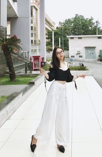 Lady Croptop - áo 2 dây bèo vai dáng ngắn - ẢNH SHOP TỰ CHỤP