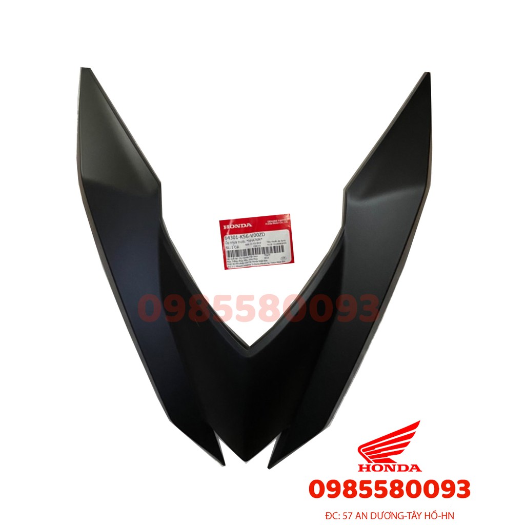 DÈ CHẮN BÙN TRƯỚC WINNER V1 MÀU ĐEN BÓNG CHÍNH HÃNG HONĐA, CÓ BÁN LẺ HAI MẢNH