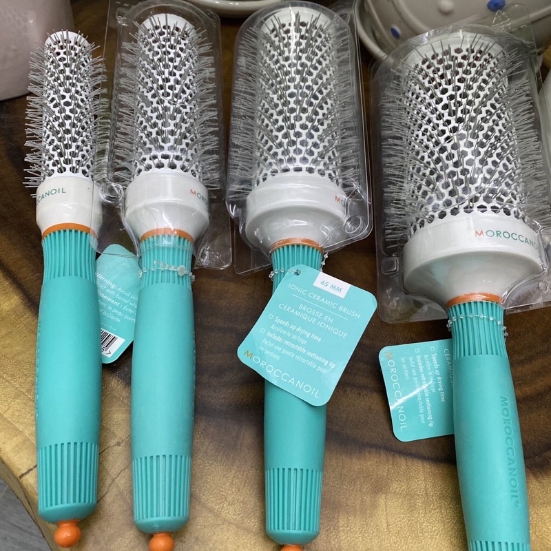 MOROCCANOIL ] LƯỢC TRÒN GỐM SẤY XOĂN MOROCCANOIL CERAMIC ROUND BRUSH CHÍNH HÃNG size 35mm