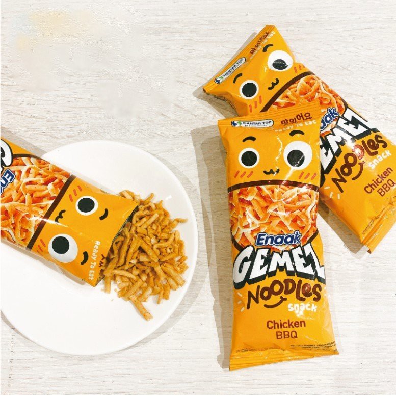 Combo 5 túi mì trẻ em Snack Enaak Gemez BBQ hương gà (20gr x15gói)