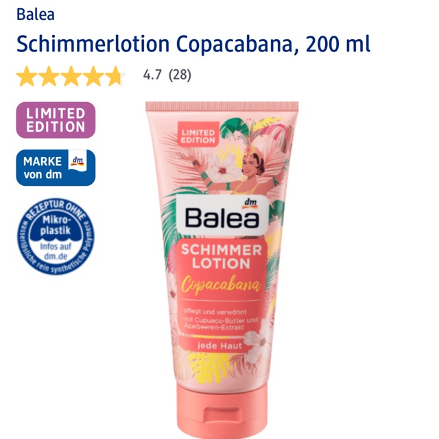 Lotion kim tuyến Copacabana