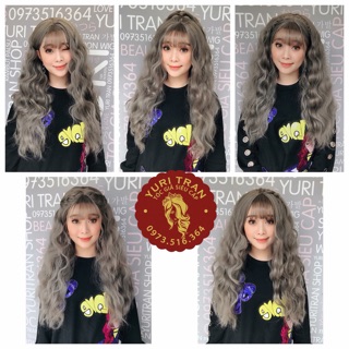 Tóc giả YuriTran- Bộ xù xám nâu
