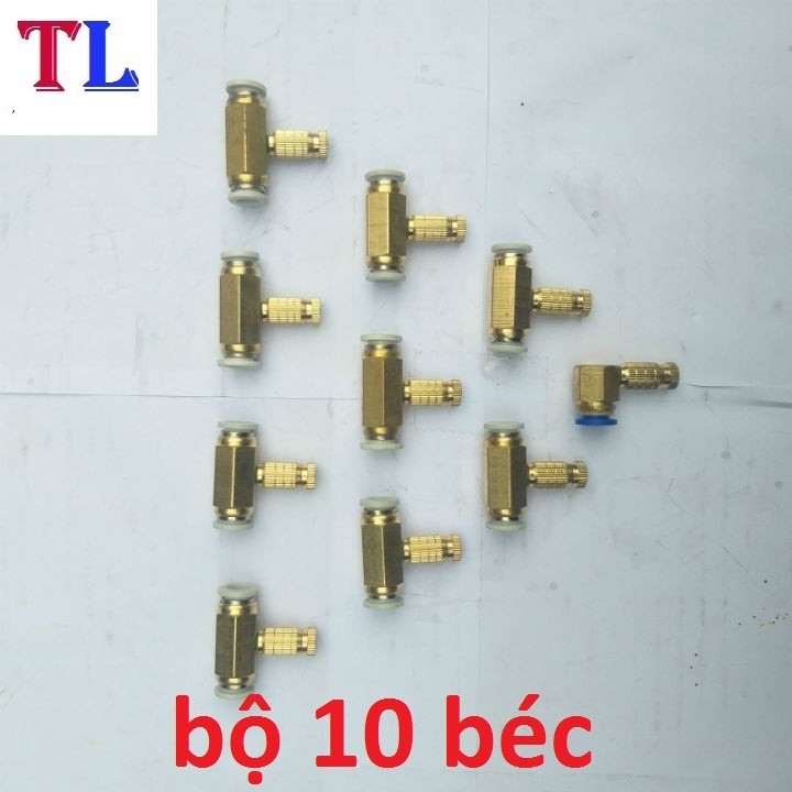 bộ 10 béc phun sương bằng đồng - béc phun sương