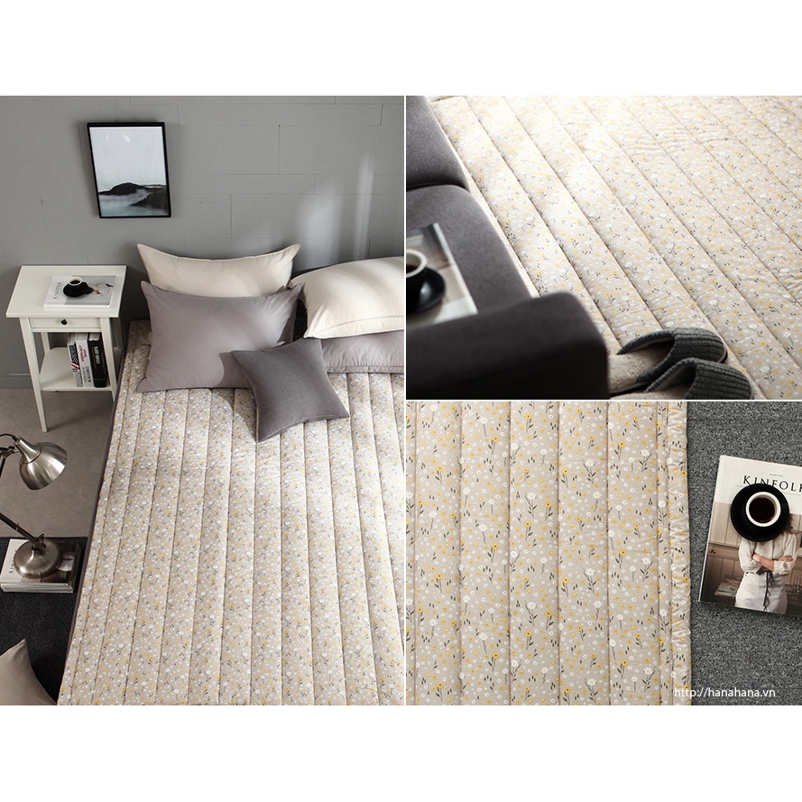 HANA HANA Thảm ngủ Hàn Quốc Little flower Beige 150x210cm