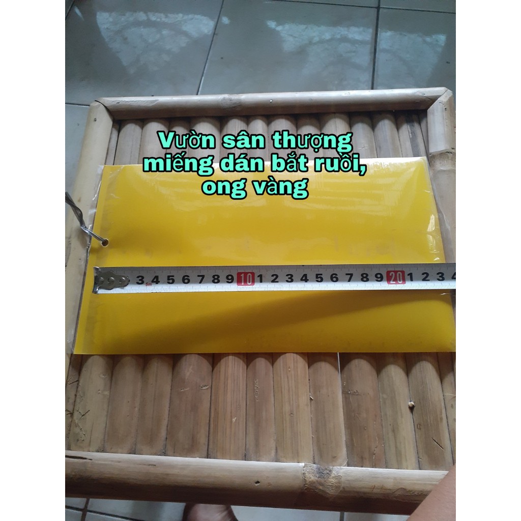 [ Kèm Dây Treo] Miếng Bẫy Dính Ruồi Vàng Và Các Loại Gây Hại Cho Cây 15*25 Cm 1 Miếng, An Toàn Tuyệt Đối