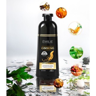Dầu gội nhuộm phủ bạc đen tóc thảo dược từ pháp emilie