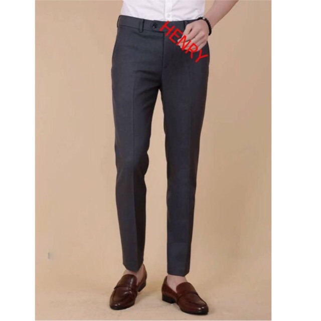 Hỗ Trợ Ship 40K, Quần Âu Xám Đậm Henry