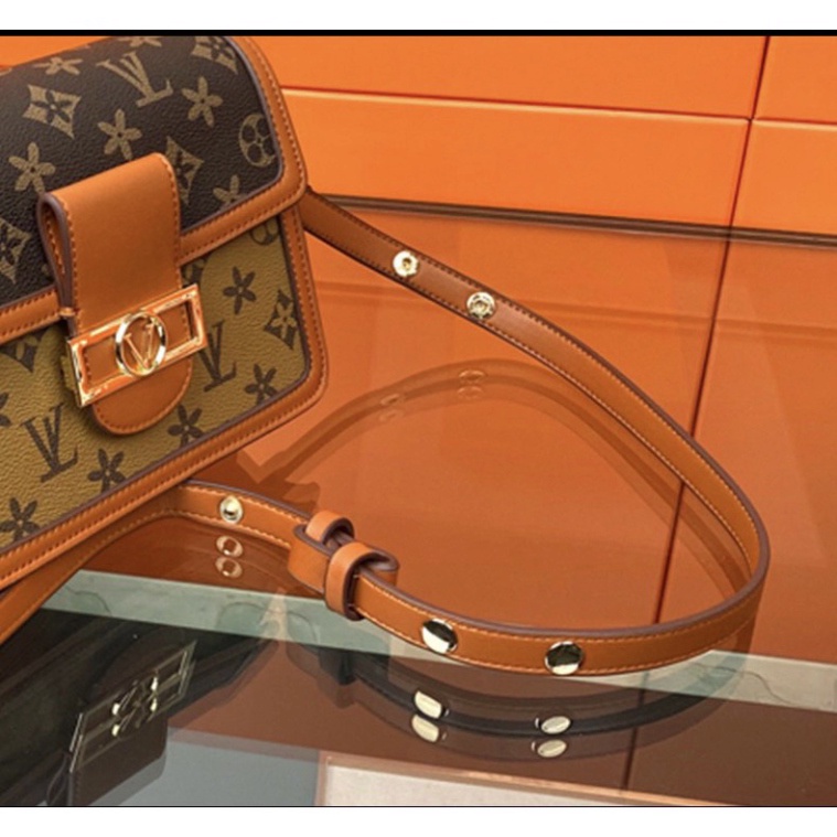 Túi xách nữ LV mềm thời trang, túi đeo chéo đeo vai kẹp nách đi chơi đi làm dây da phối xích cao cấp