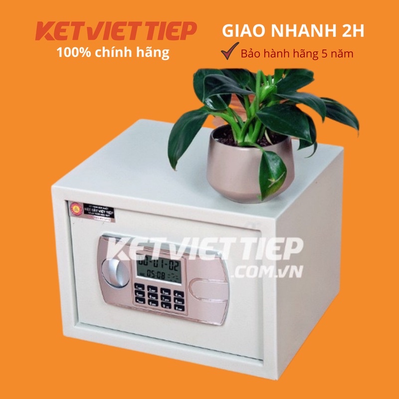 Két sắt mini khách sạn Việt Tiệp KKS023 khóa điện tử 10kg cao 25 x rộng 35 x sâu 31 cm( bảo hành 2 năm )