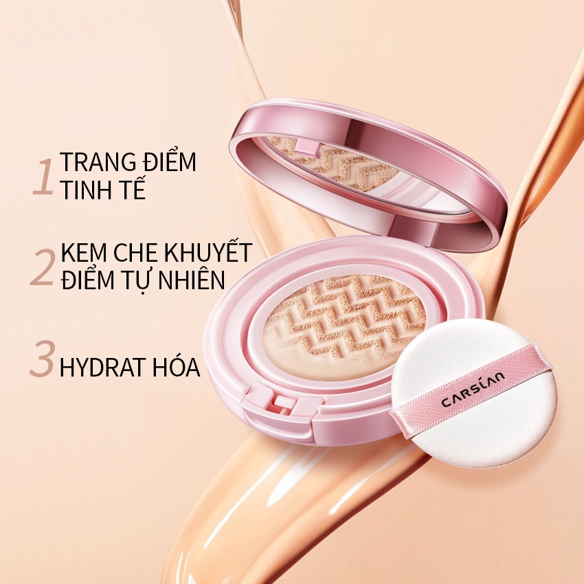 Phấn nước Che Khuyết Điểm Carslan Dưỡng Ẩm Màu Mịn Cho Làn Da Đẹp Tự Nhiên CC Cushion (2 lõi x 13.5g)