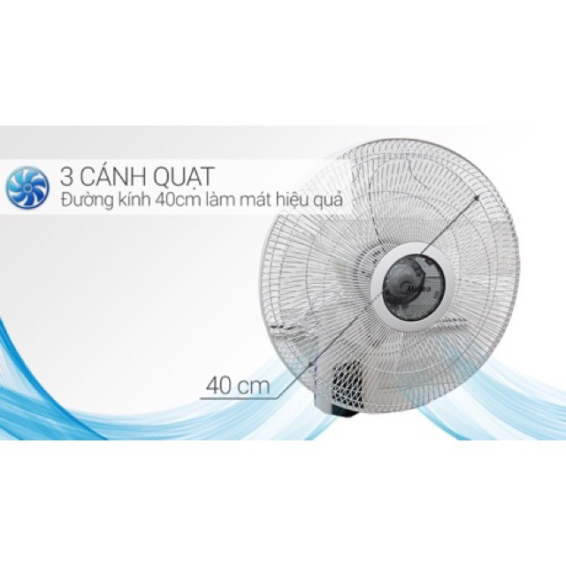 Quạt Treo Tường Midea Có Điều Khiển FW40-7JR