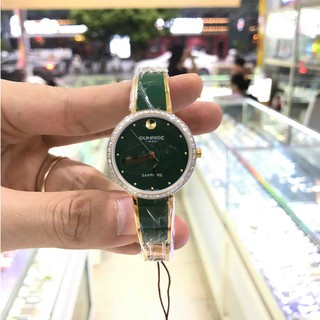 Đồng hồ nữ SUNRISE 9968SB xanhL đính hạt Vành Đá sang trọng quý phái 
