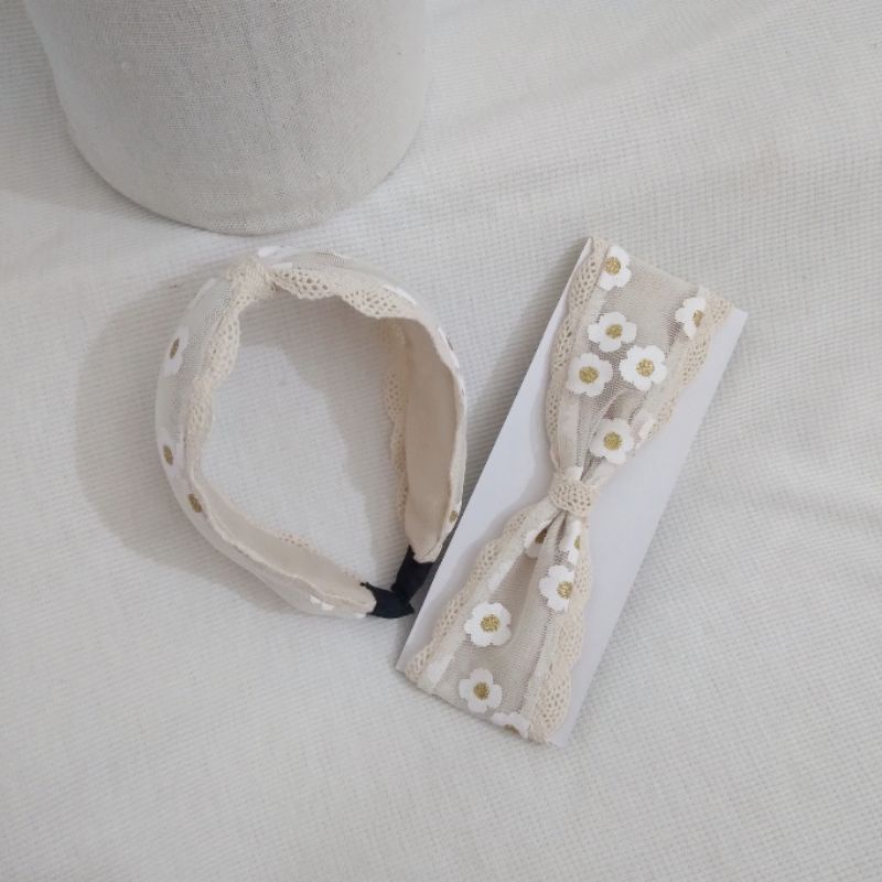 Bờm/Turban Ren Hoa Xinh Cho Bé