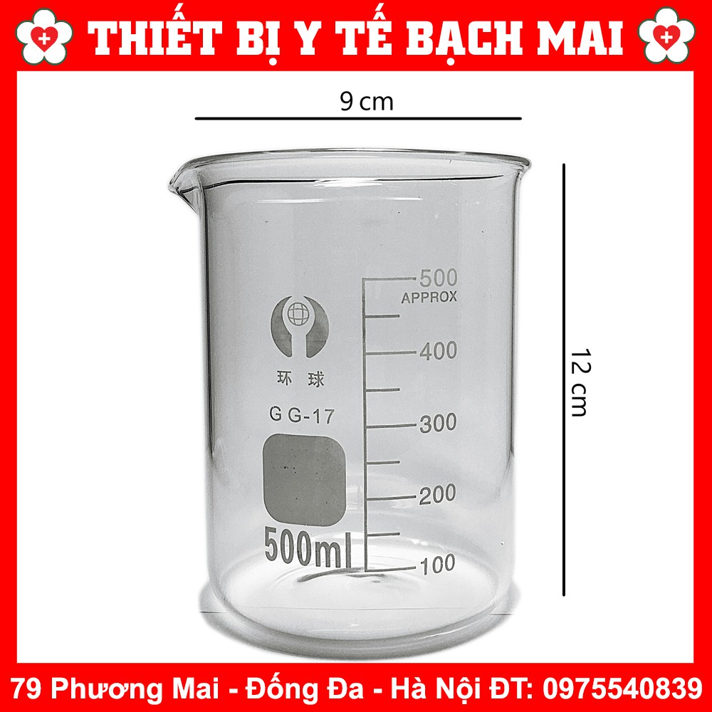 Cốc Thủy Tinh Chịu Nhiệt Có Mỏ 500ml - Bomex