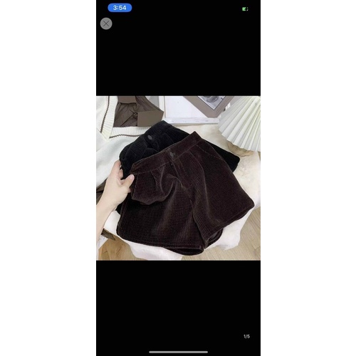 Quần short nhung cạp chun