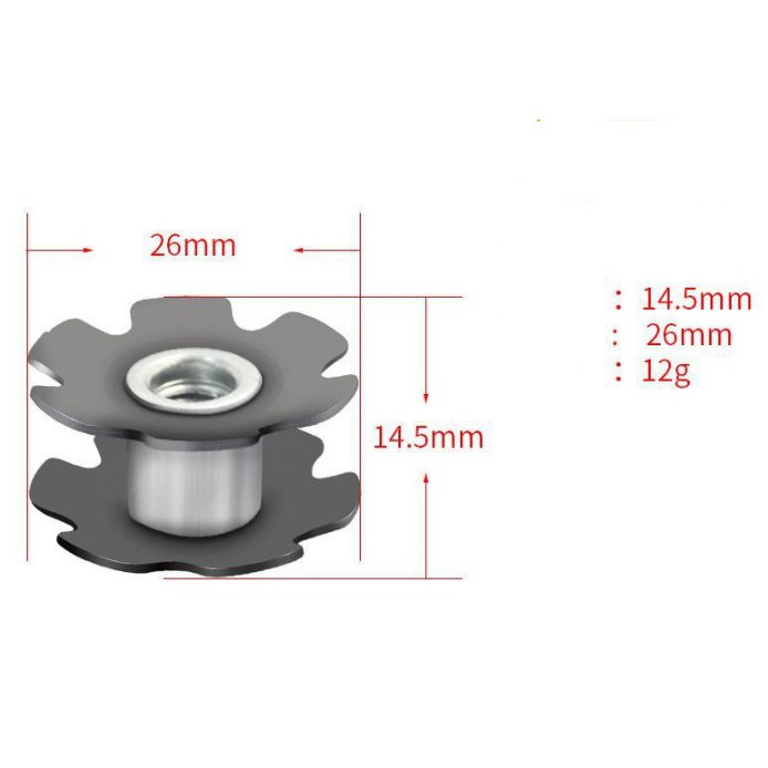Chốt hoa thị cổ phốt VP 25.4 mm chốt hoa thị cổ phuộc