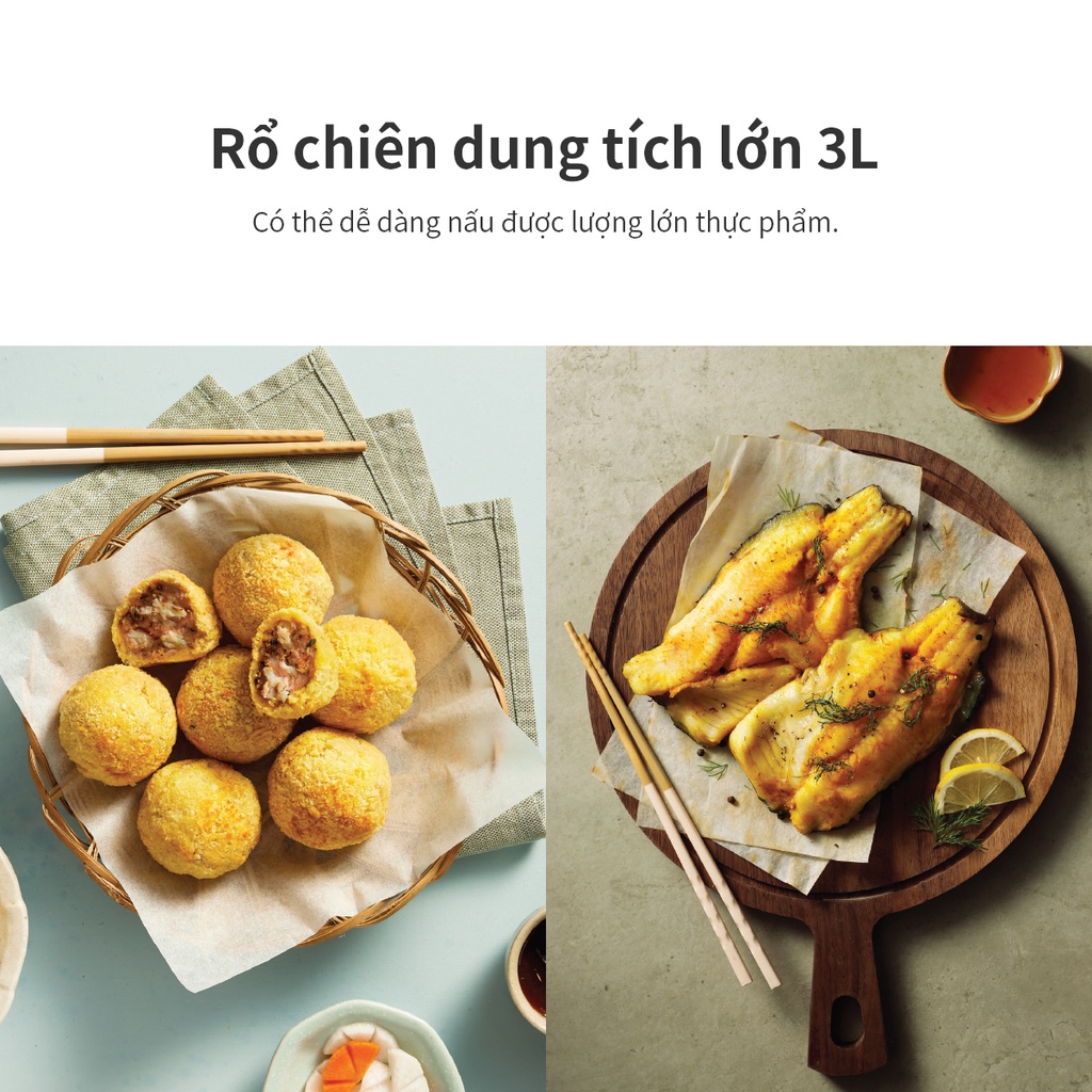 Nồi Chiên Không Dầu Loại 3L LocknLock EJF276, tặng kèm gang tay LocknLock - T2Cmall