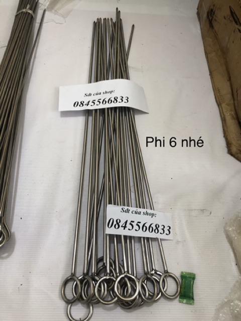 Xiên nướng inox , phi 5 và phi 6