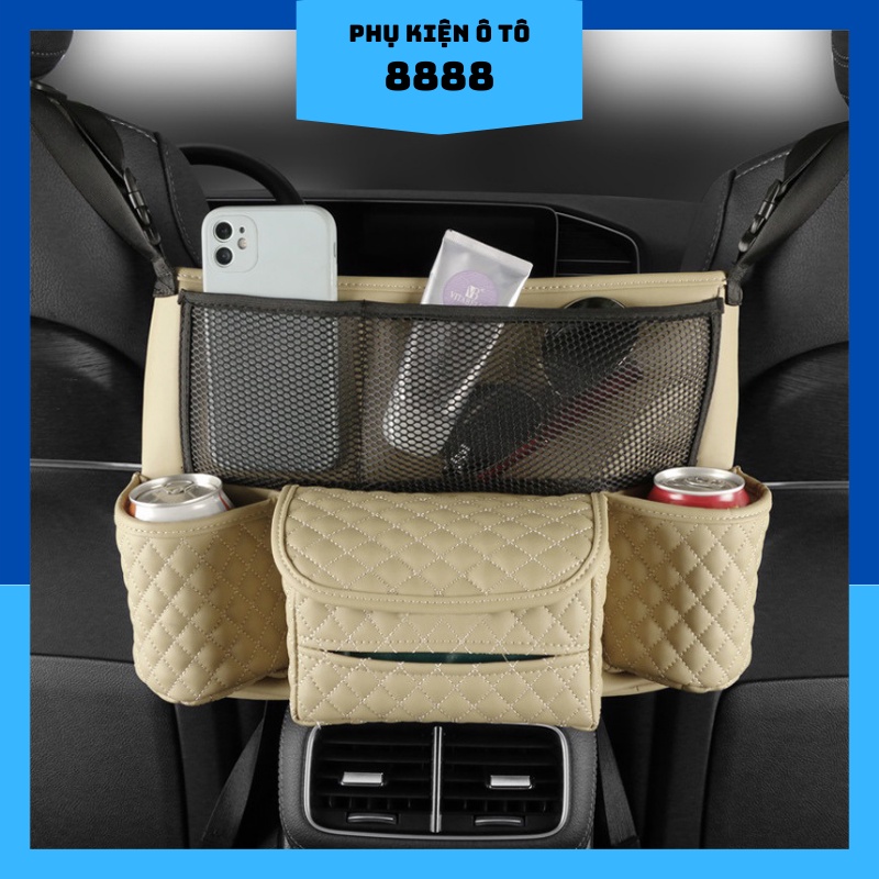 Túi Da Treo Đựng Đồ Đa Năng 8888 Màu Đen/Nâu/Be - Túi Treo Đựng Đồ Đa Năng Đen/Nâu/Be