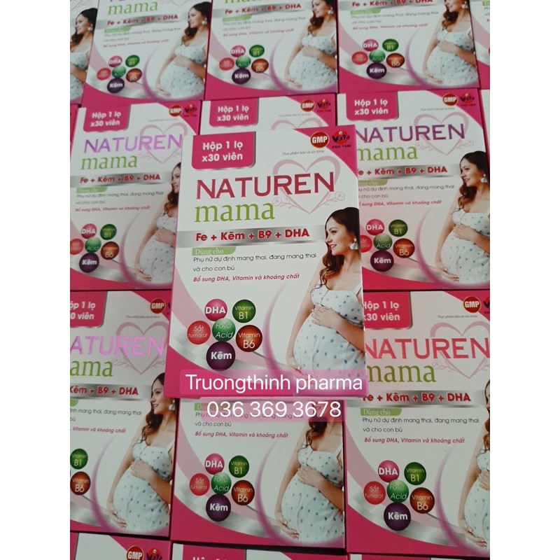 [BÀ BẦU] Viên bổ BẦU tổng hợp bổ sung DHA,Vitamin và khoáng chất cho phụ nữ dự định mang thai và cho con bú NATUREN MAMA | Thế Giới Skin Care
