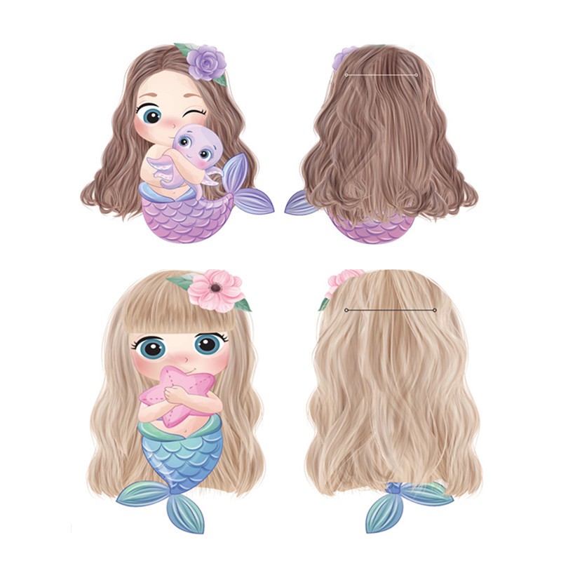 Set 5 Bao Lì Xì Mini Họa Tiết Nàng Tiên Cá Màu Đỏ / Xanh Dương / Tím Dành Cho Trẻ Em