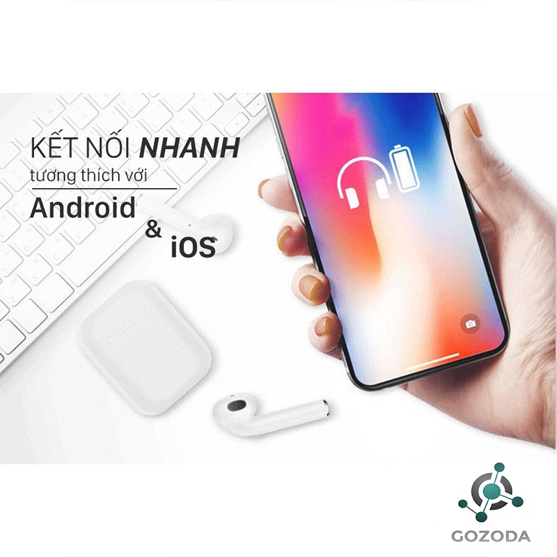 Airpods i12s V5.0 Phiên Bản Mới Nhất kết nối BLUETOOTH Cao Cấp