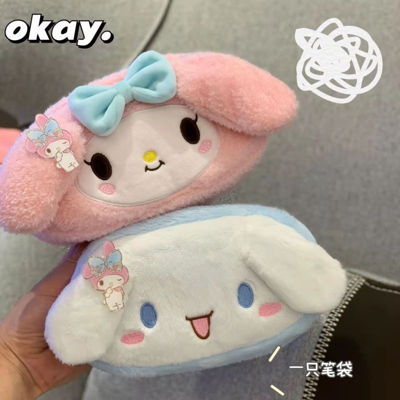 Bóp viết lông cỡ lớn với các nhân vật Cinnamoroll Kuromi Melody Kirby siêu dễ thương