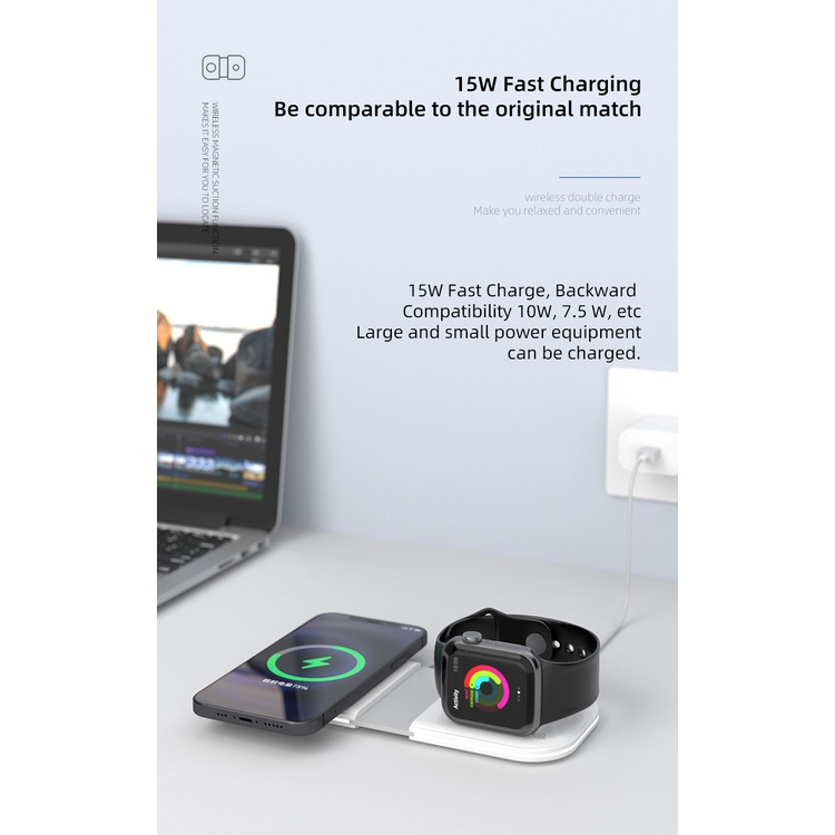 Dock Sạc Không Dây CALSTONE 2-IN-1