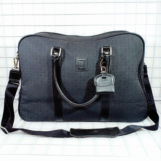 Balo du lịch vải phối da thật secondhand  240310