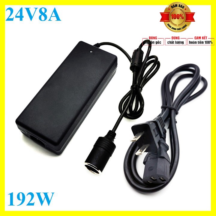 Bộ chuyển đổi nguồn điện từ 220V sang 24V-8A công suất 192W BYM-921 dạng tẩu ô tô - Bảo hành 6 tháng