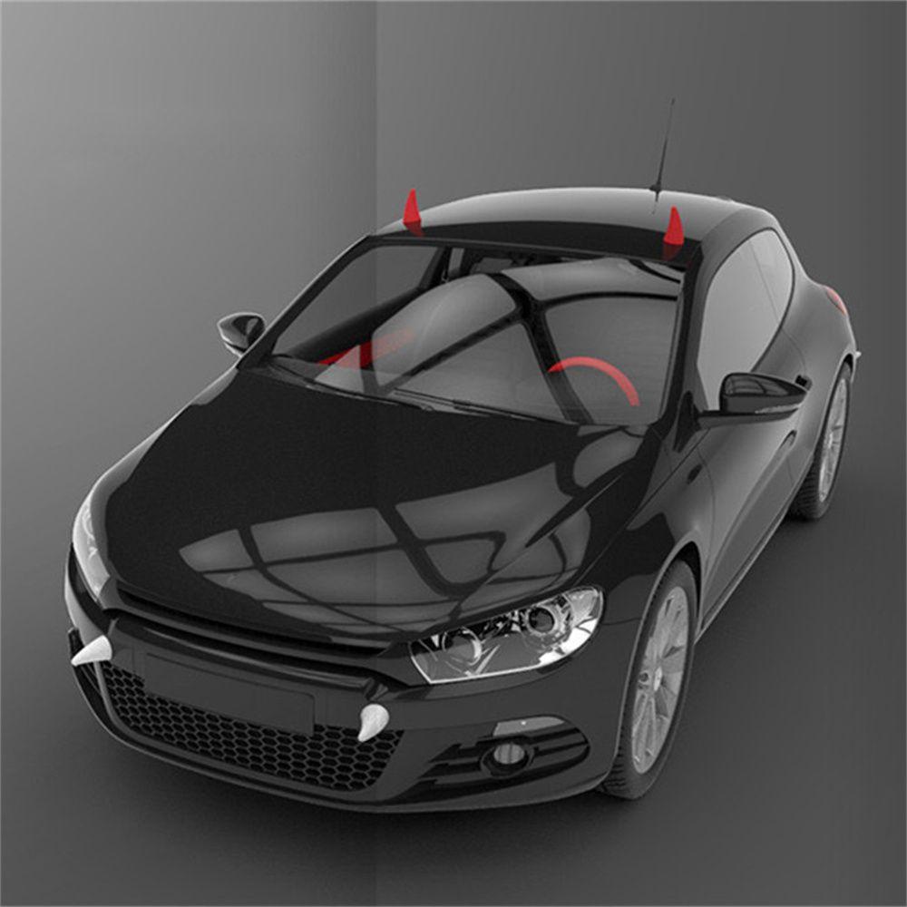 REBUY1 Đề Can Dán Trang Trí Nóc Xe Hơi Hình Sừng Quỷ 3D Chống Va Chạm