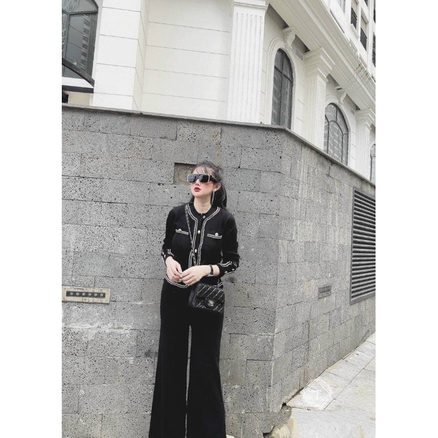 Set len nữ hàng quảng châu chất len dày dặn siêu ấm - Bộ thu đông nữ