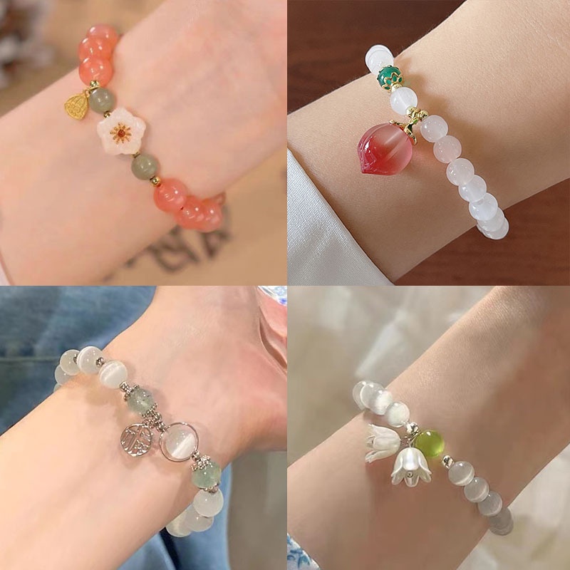Vòng Tay Ngọc Bích Chống Nóng Phong Cách Trung Hoa Cổ Điển Cho Nữ