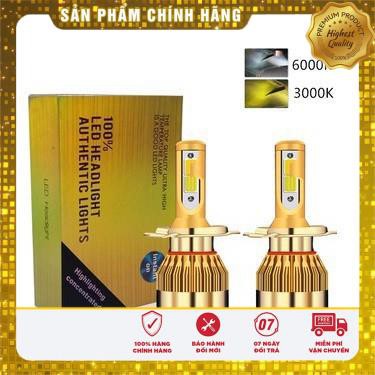 ⚡️GIÁ TỐT⚡️ Bộ Đèn LED Pha/Cos Cho Ô tô, Xe Máy 72W 8000LM 6500K Headlamp DC12v_Chân Cắm H4 (Có Quạt Tản Nhiệt)