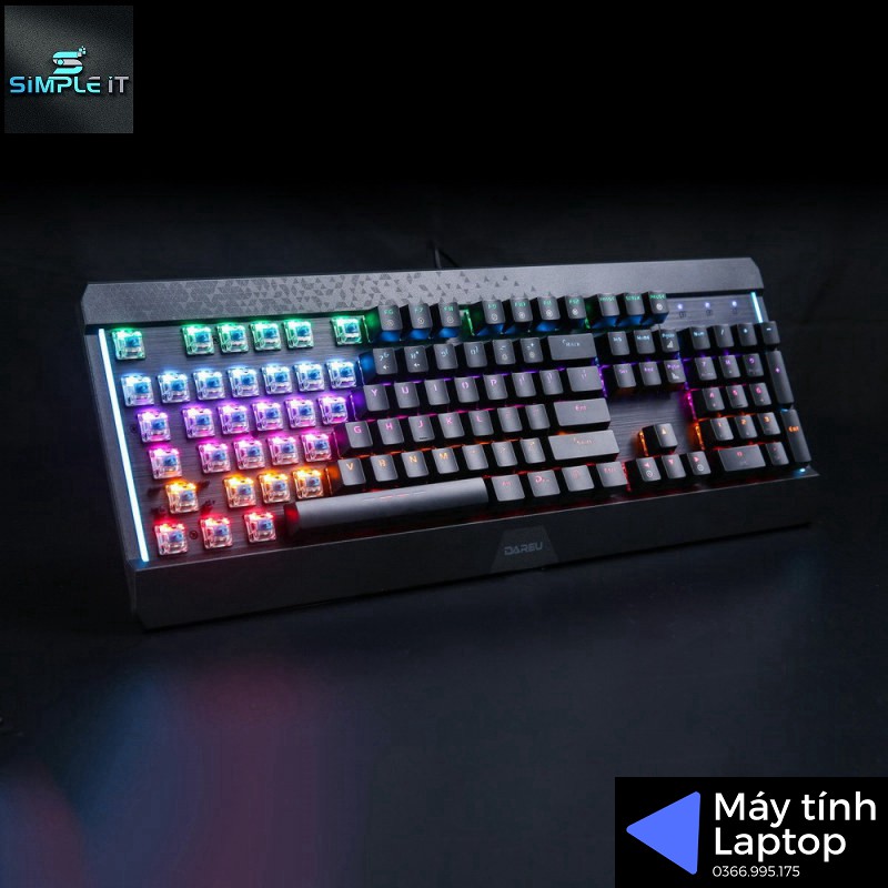 Bàn phím Cơ DAREU EK169 104KEY (MULTI LED, Blue/ Brown/ Red D Switch) (CHÍNH HÃNG)