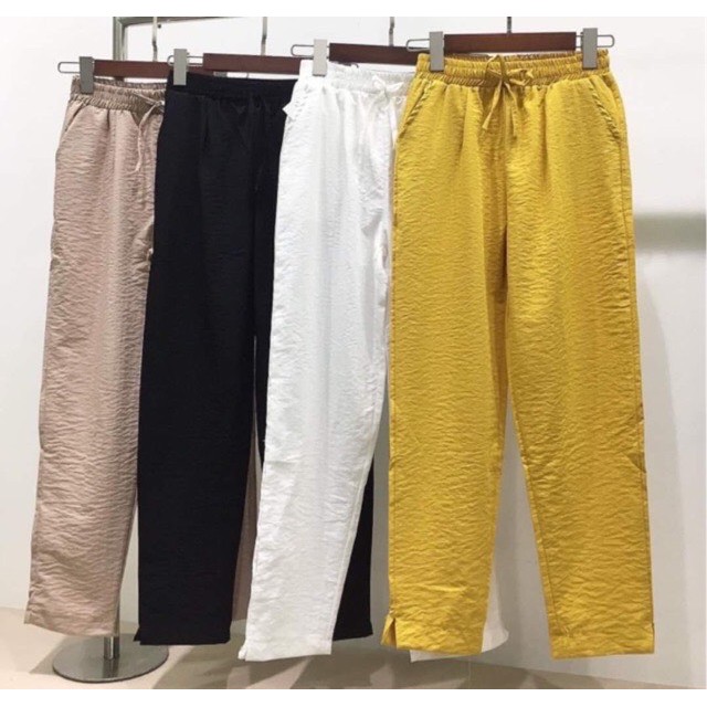 [ Mã FAMAYWA giảm 10K đơn 50K] Quần đũi nữ baggy công, đũi hàn siêu mát - Domiu