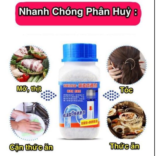 Bột Thông Cống, Đường Ống, Bồn Cầu, Bồn Rửa Mặt..Xử Lý Triệt Để Cặn Bã, Chất Thải Hữu Cơ Thần Thánh