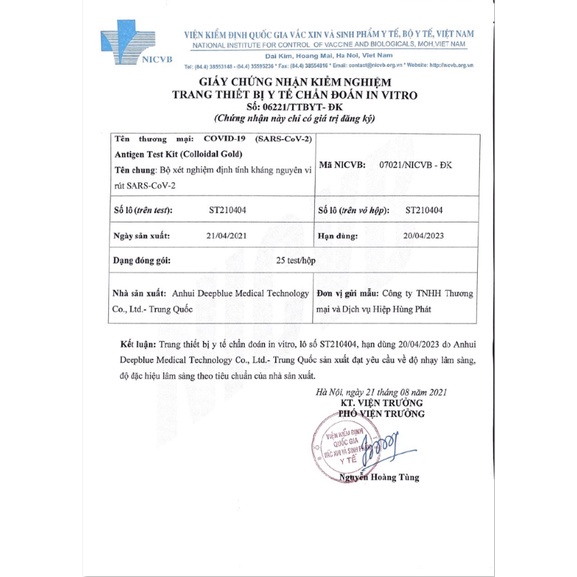 01 Bộ Kit Test Nhanh Covid-19 Antigen Colloidal Gold của Đức - Thiết bị xét nghiệm chẩn đoán Covid-19 qua dịch mũi họng