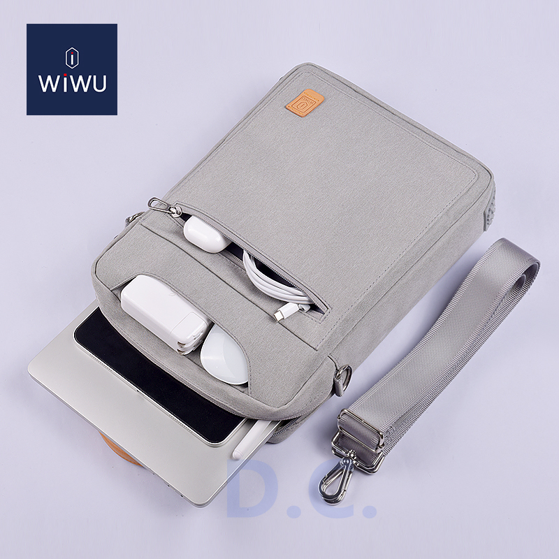Túi canvas xách tay đeo chéo vai WIWU chống nước chống sốc cho Laptop Macbook iPad 12.9" 2020 | BigBuy360 - bigbuy360.vn