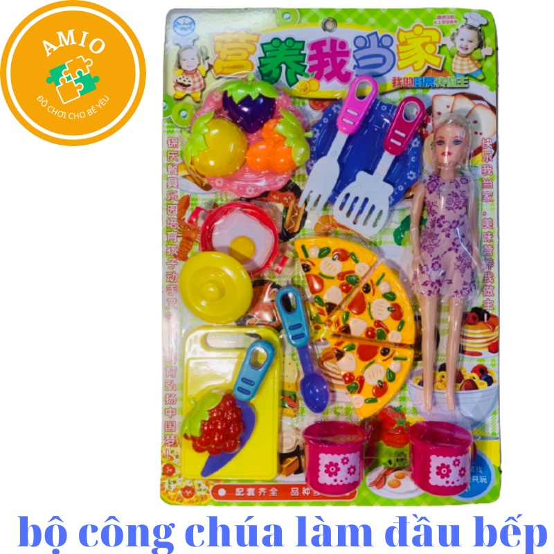Đồ chơi nấu ăn búp bê nấu ăn cho bé 2 3 4 5 tuổi